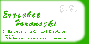 erzsebet horanszki business card